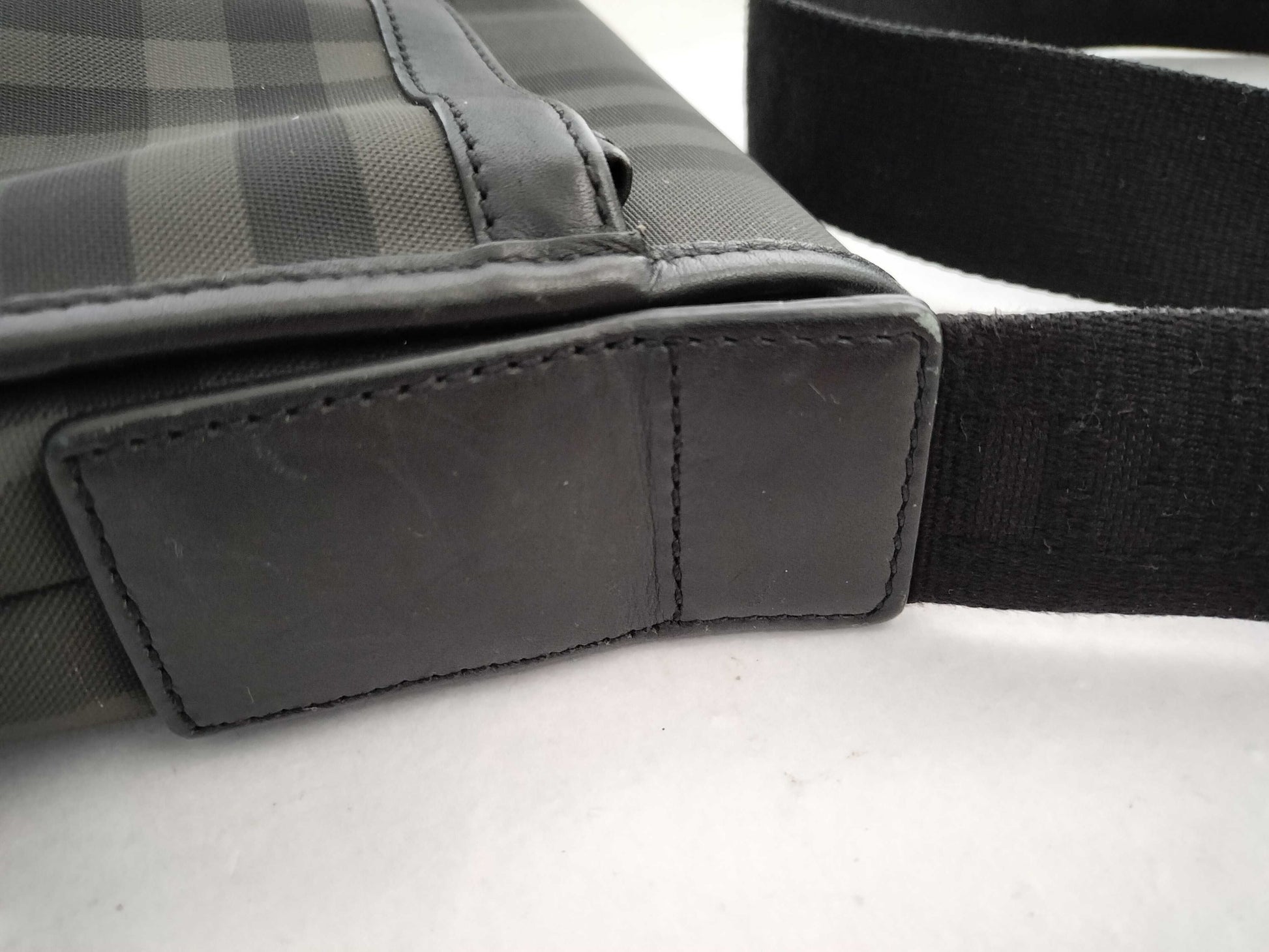 BURBERRY Check Messenger Shoulder Bag