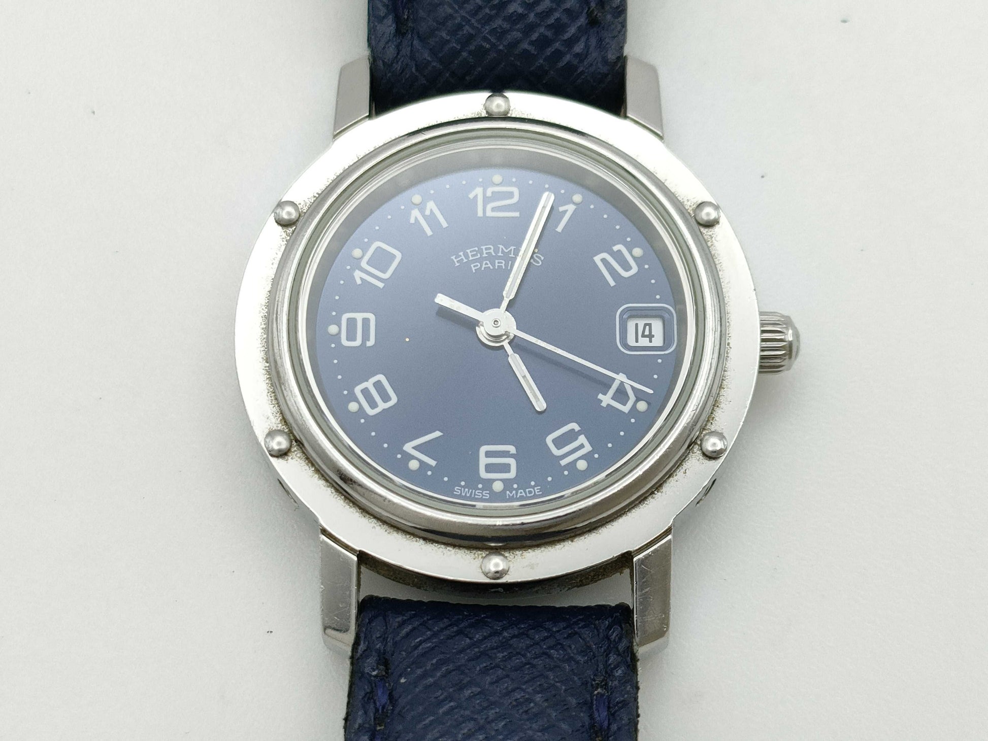 HERMES Clipper CL4.210 1459986 Quartz Navy Dial Women's Watch