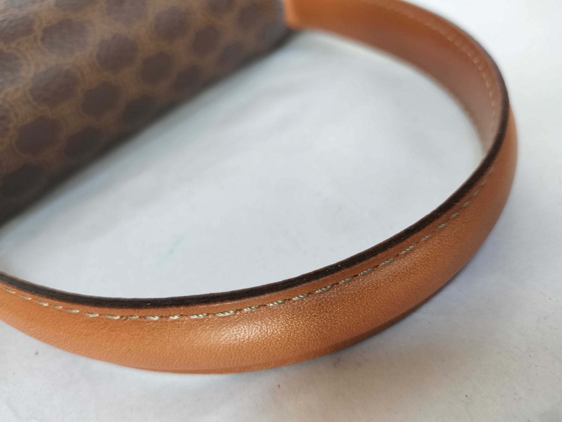 CELINE Macadam PVC 2-way Handbag Brown