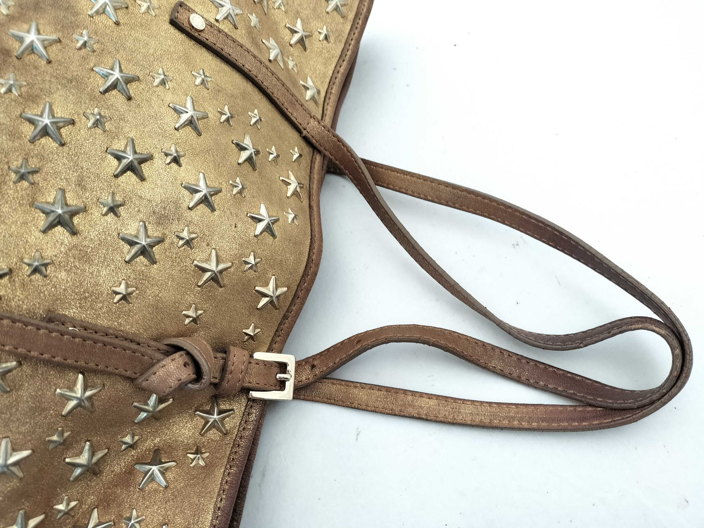 JIMMY CHOO Leather Handbag Gold Handbag