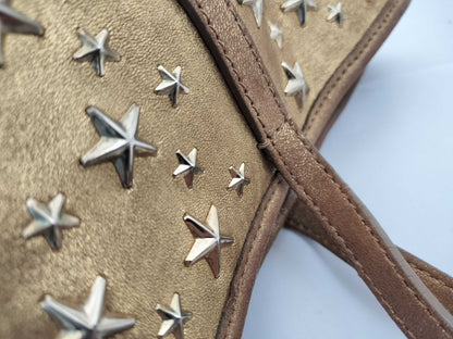 JIMMY CHOO Leather Handbag Gold Handbag