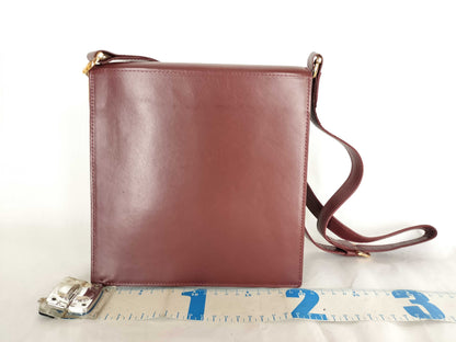Cartier Leather Shoulder Bag Bordeaux Shoulder Bag