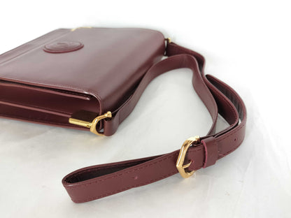 Cartier Leather Shoulder Bag Bordeaux Shoulder Bag