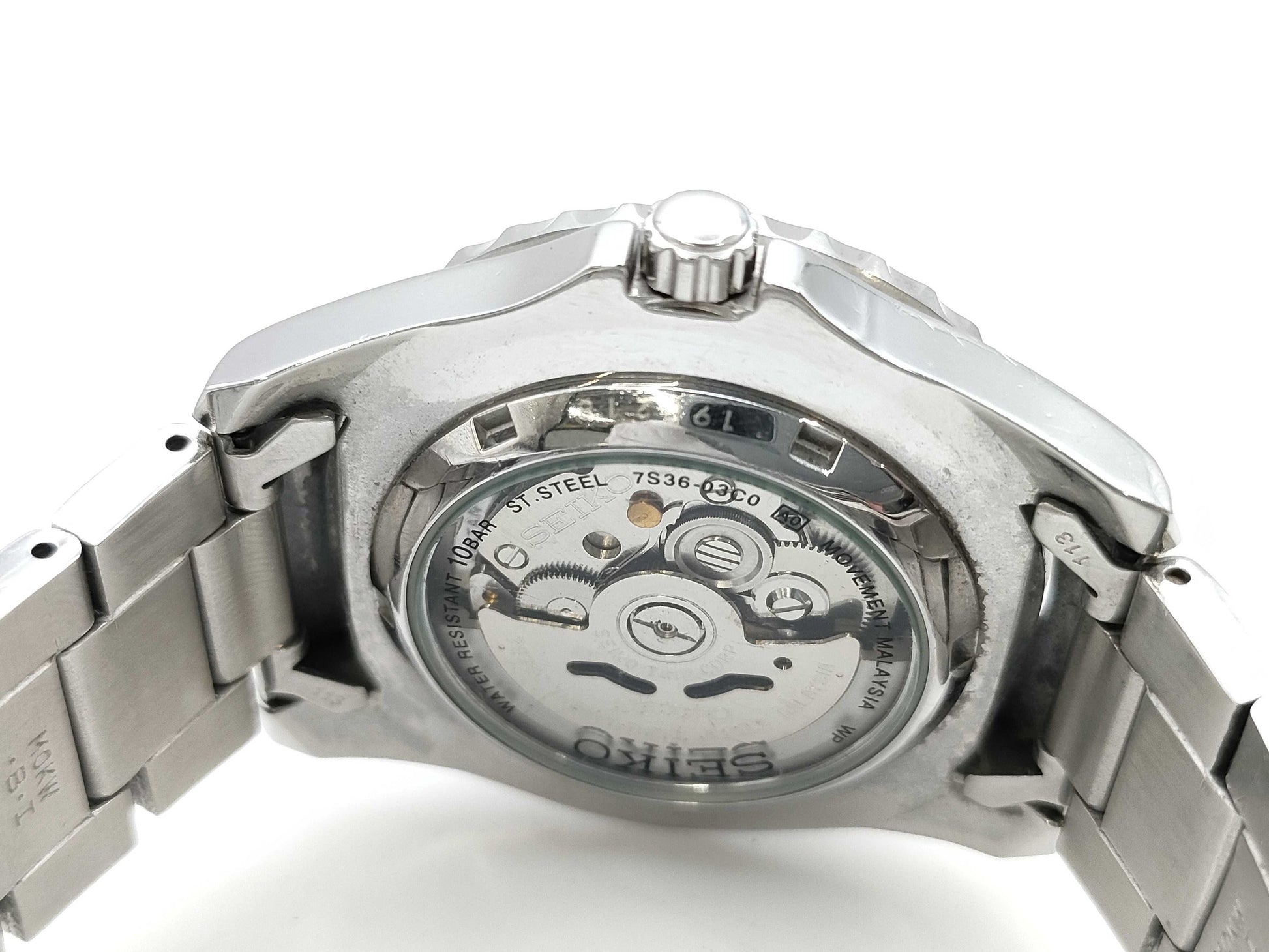 SEIKO 7S36-03C0 190218 Automatic Black Dial Men's Watch