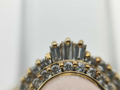 Mitsukoshi Coral D0.53ct K18 6.9g Ring 