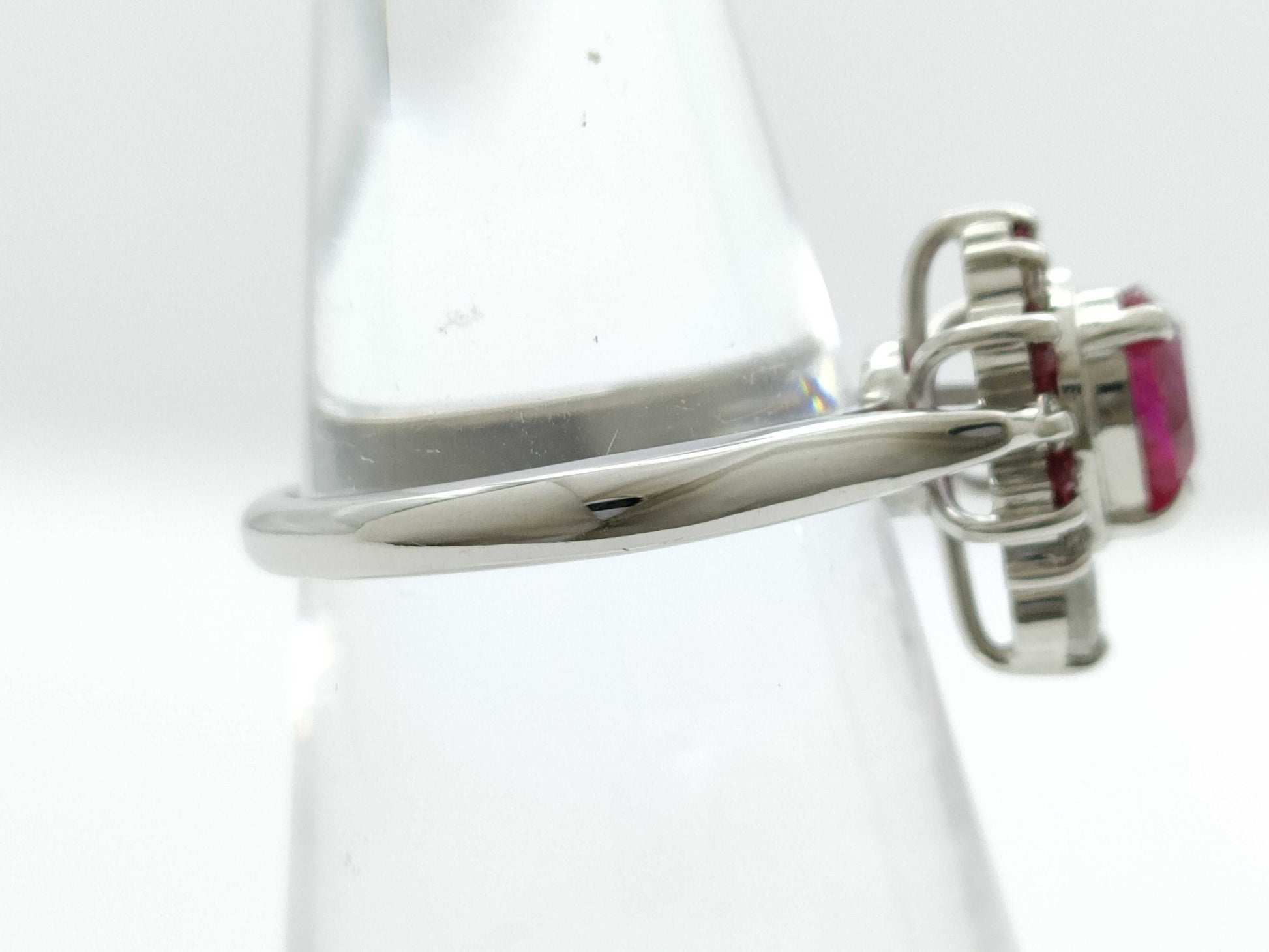 R1.11/0.28ct D0.33ct K18WG 6.1g Ring 