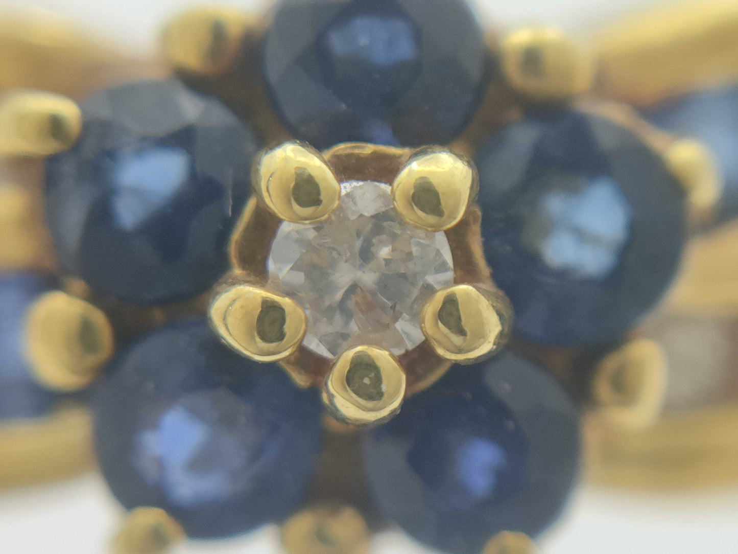 S 0.65ct D 0.13ct K18 4.4g Ring 