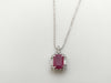 1.67ct Colored Stone, D0.52ct, 3.6g, K18WG/K18 Necklace 
