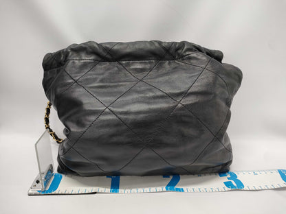 CHANEL CHANEL Shiny Calfskin Handbag Black/GP Shoulder Bag