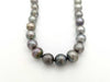 Semi-round pearl necklace, diameter approximately 11.9mm-15.4mm, sterling silver, 99.2g .
