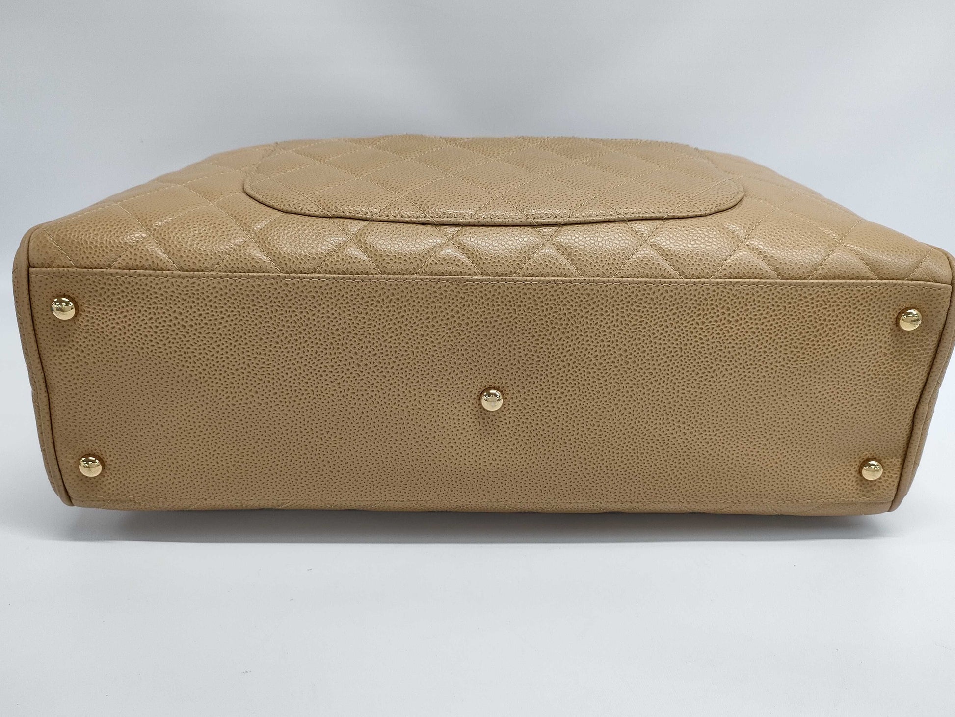 CHANEL Caviar Beige Boston Bag