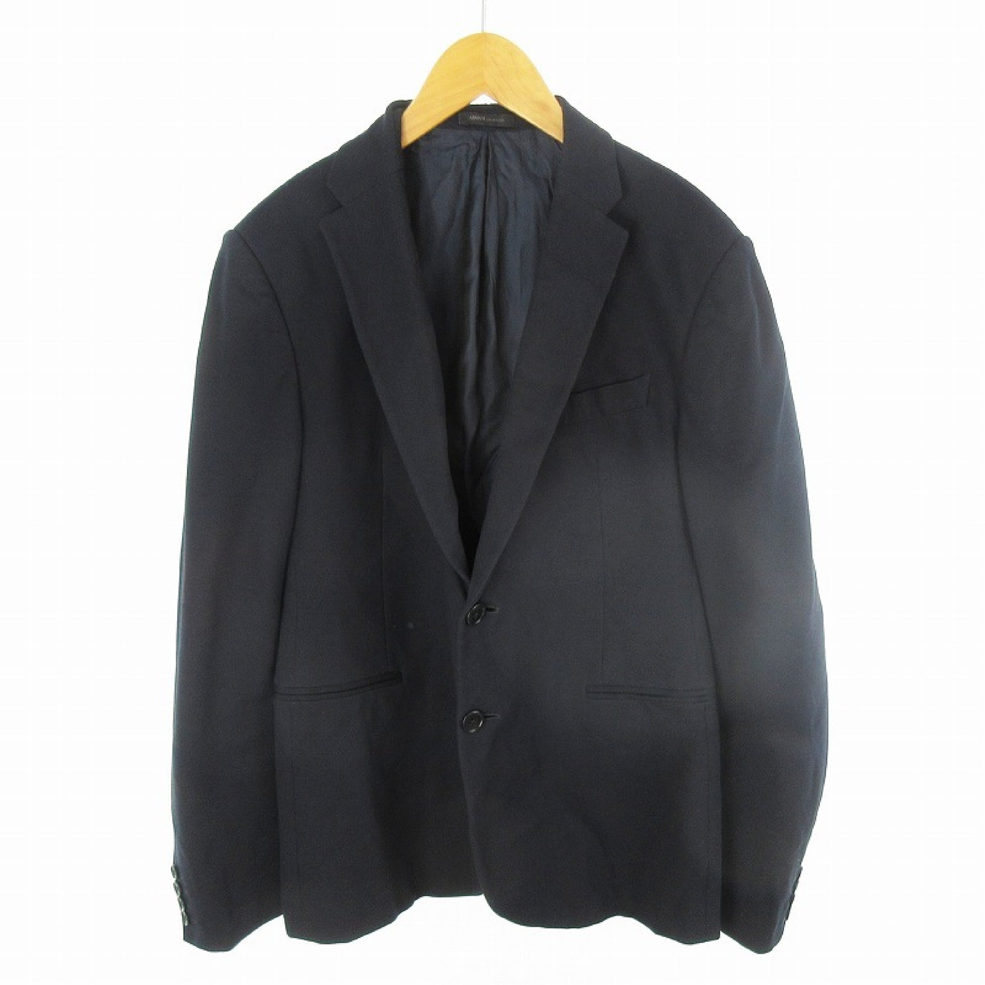 ARMANI COLLEZIONI Armani Collezioni Tailored Jacket, Fully Lined, 2B, Medium, Navy, Size 50, Giorgio Armani Japan Co., Ltd. Jacket