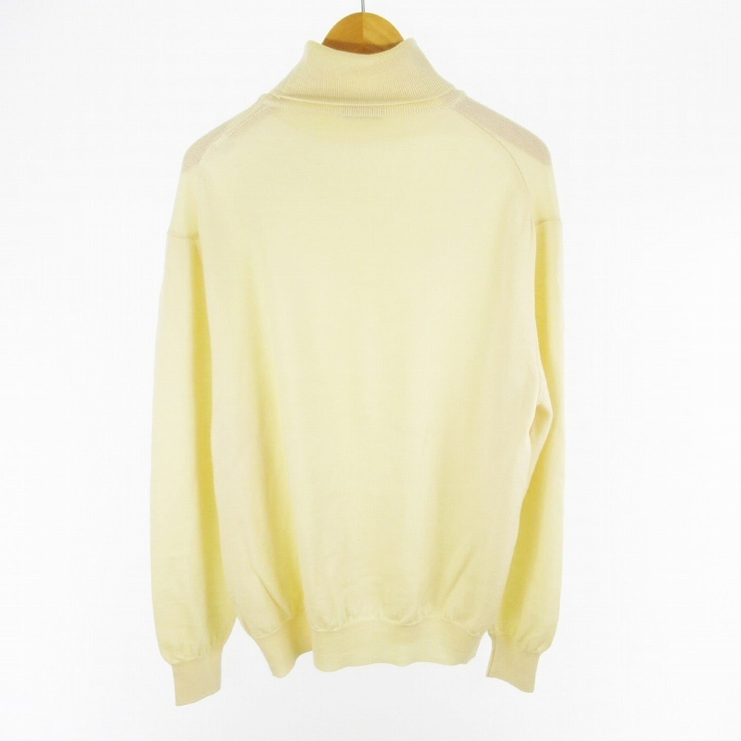 CELINE Men's Knit Turtleneck Sweater, Cream, 100% Wool, Size L/52