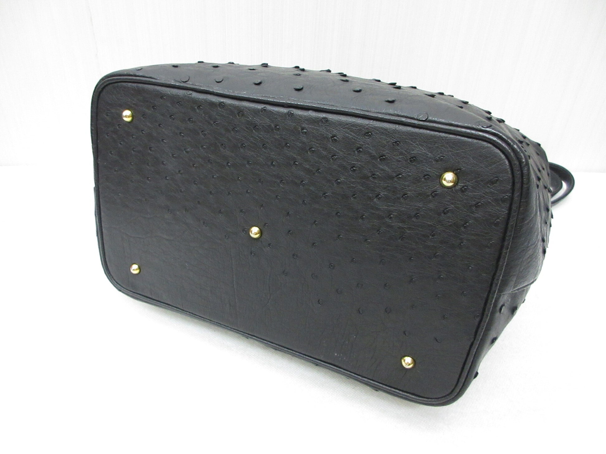 Ostrich handbag, semi-shoulder bag, tote bag, shoulder bag