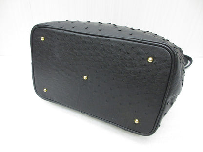 Ostrich handbag, semi-shoulder bag, tote bag, shoulder bag