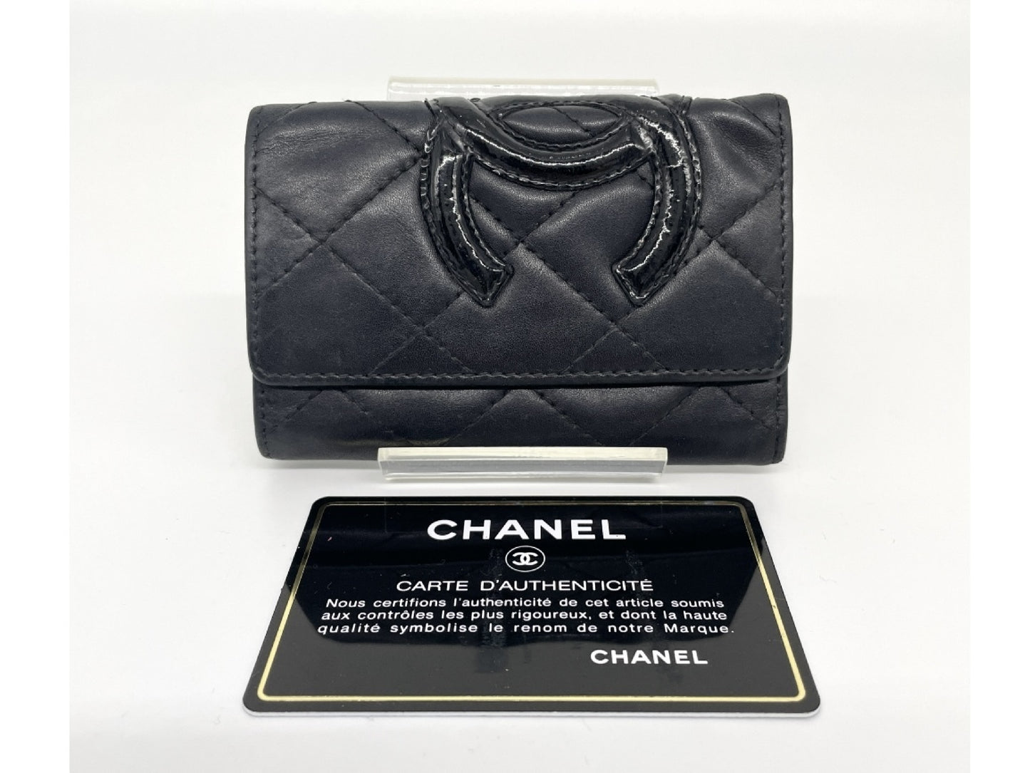 CHANEL Matelasse Cambon Line Coco Mark Key Case 10610711 with Seal and Guarantee Card