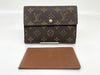 LOUIS VUITTON Monogram Tri-fold Wallet Porte Tresor Etui Papier MI0974 with Pass Case