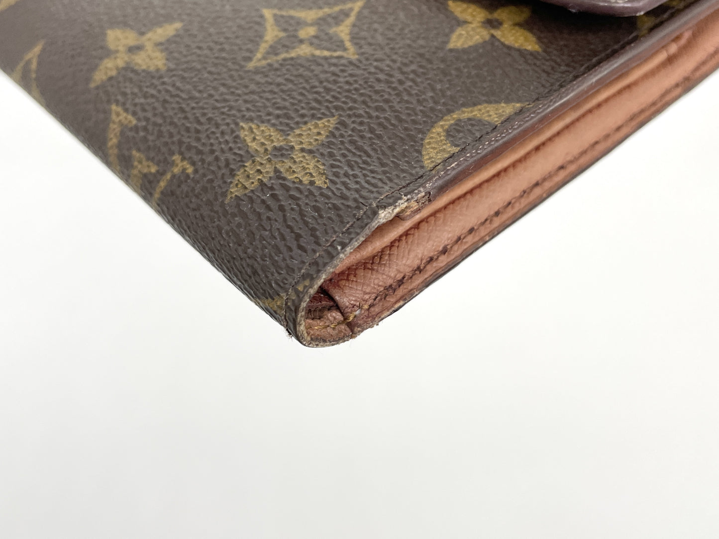 LOUIS VUITTON Monogram Tri-fold Wallet Porte Tresor Etui Papier MI0974 with Pass Case