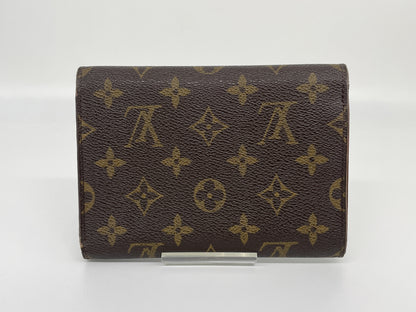 LOUIS VUITTON Monogram Tri-fold Wallet Porte Tresor Etui Papier MI0974 with Pass Case