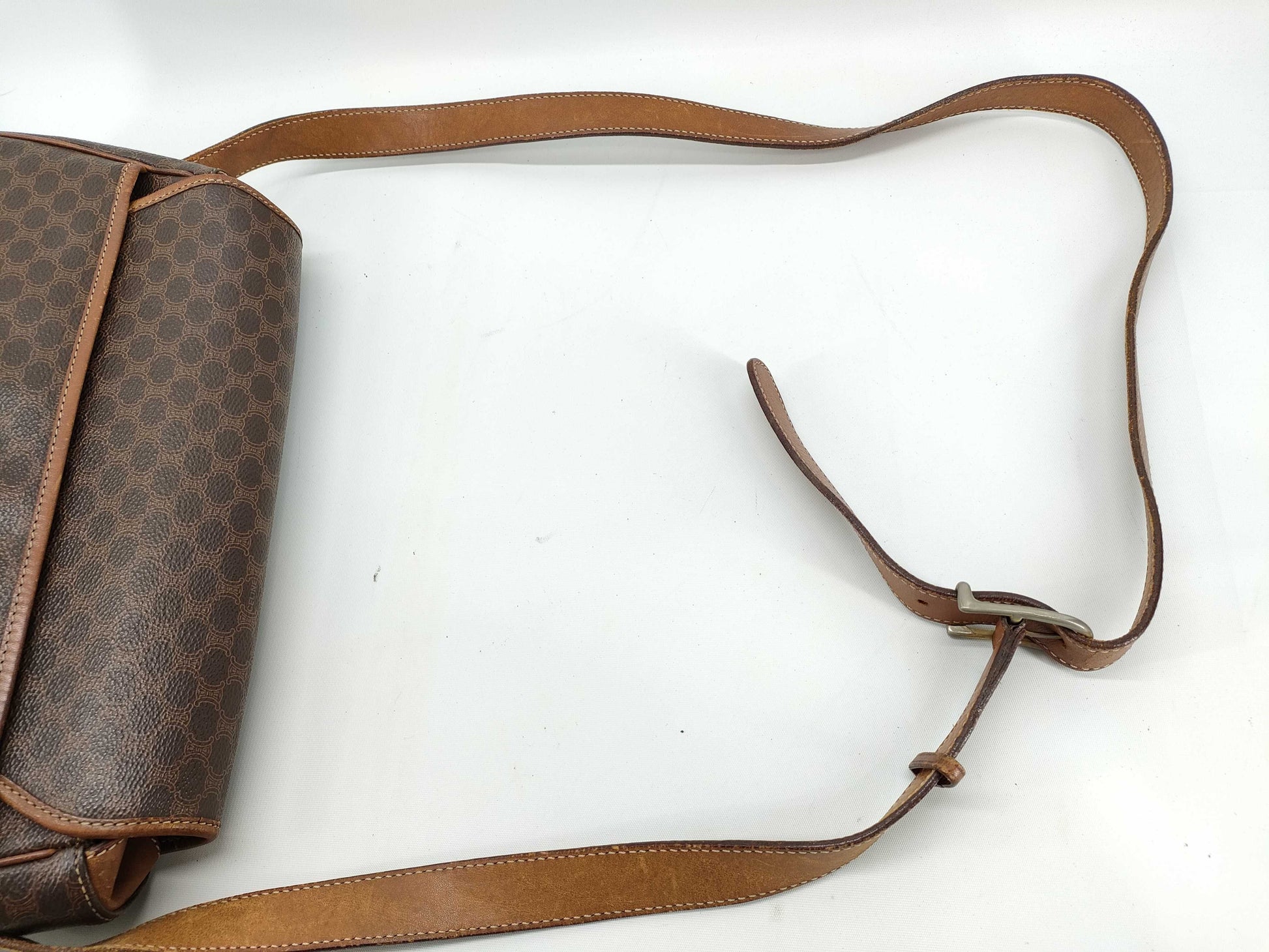 CELINE Macadam Flap Shoulder Bag