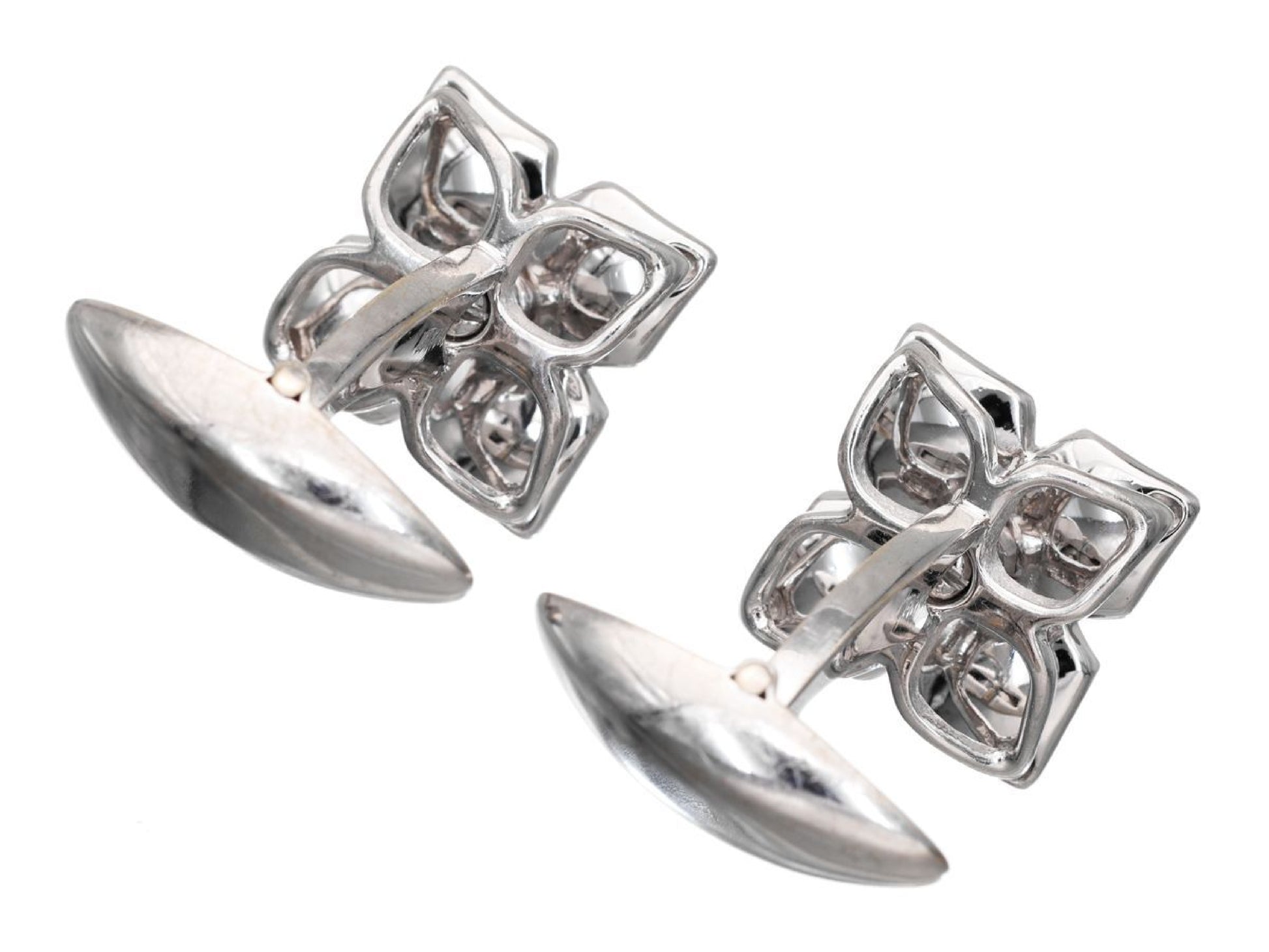 D0.07/0.07ct K18/K14WG 8.4g Tie Pin/Cufflinks 