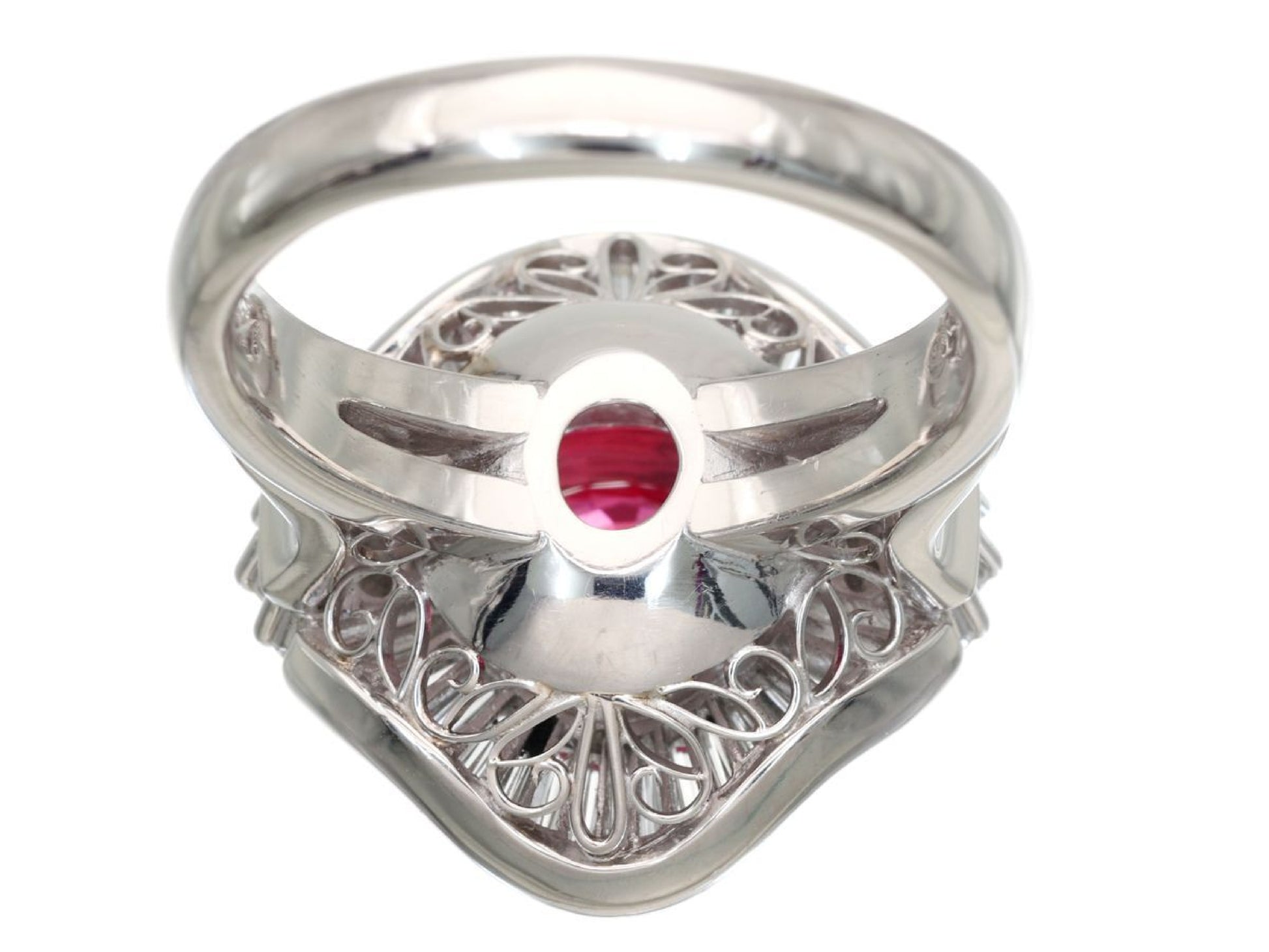 R3.517ct D1.56ct Pt900 13.6g Ring 