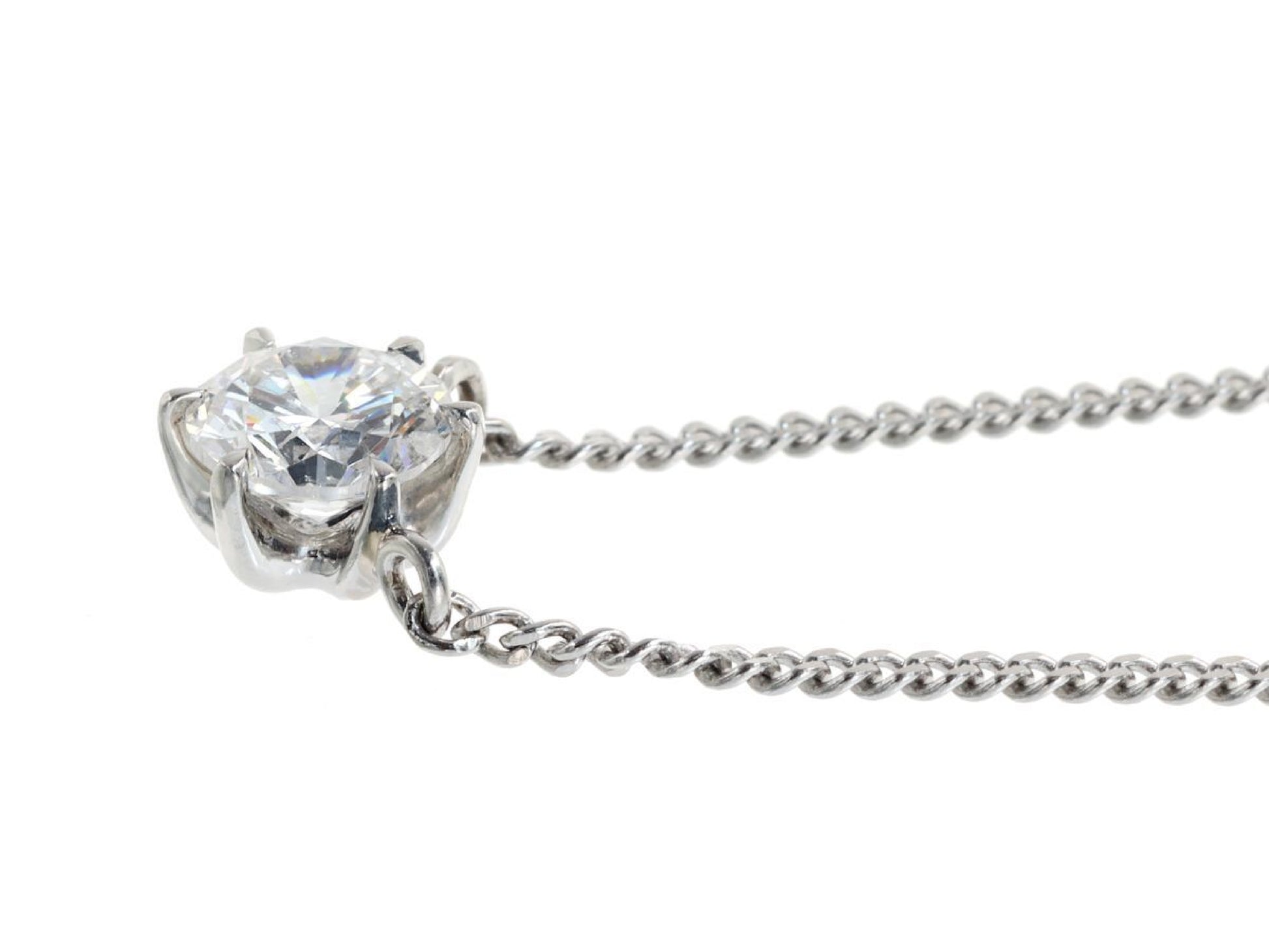 D0.62ct Pt900/Pt850 3.7g Necklace 