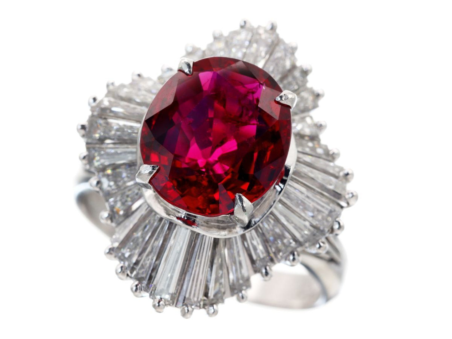 R3.69ct D2.32ct Pt900 10.2g Ring 