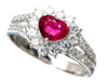Unheated R1.01ct D0.63ct Pt900 5.8g Ring 