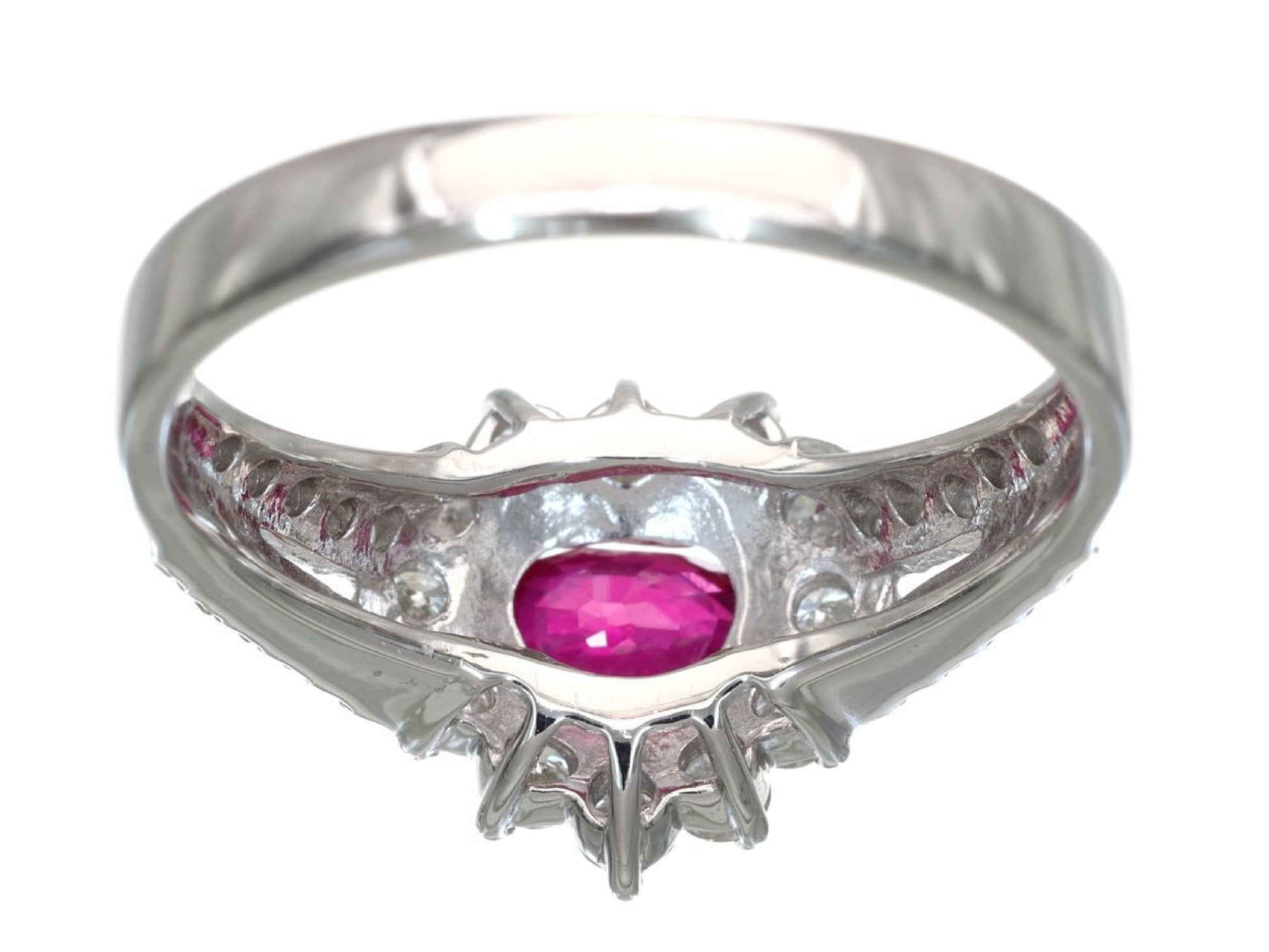 Unheated R1.01ct D0.63ct Pt900 5.8g Ring 