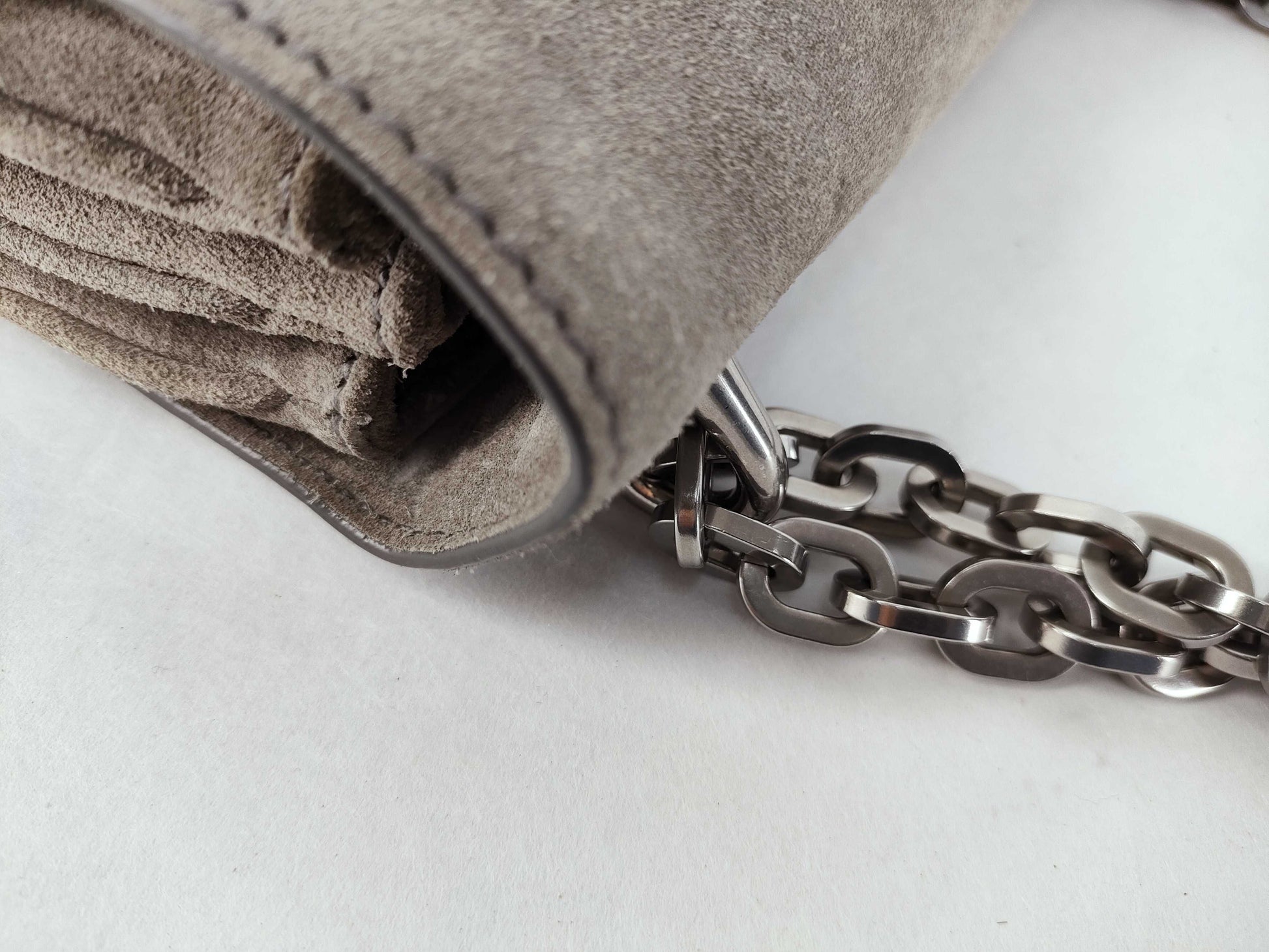 PRADA Suede Leather Chain Shoulder Bag Prada Shoulder Bag