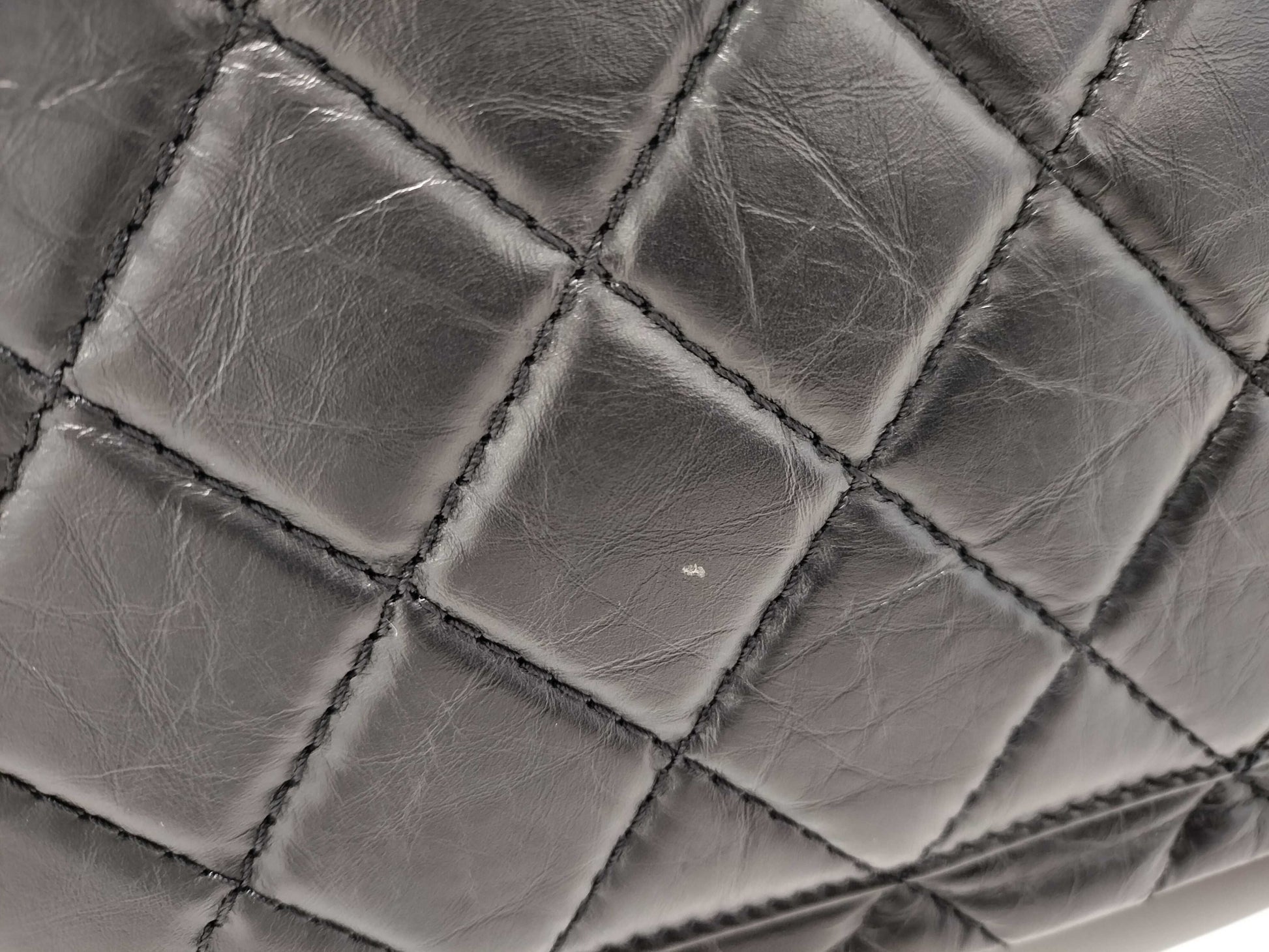 CHANEL 2.55 Lambskin Matelasse w Jumbo Shoulder Bag