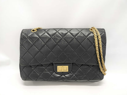 CHANEL 2.55 Lambskin Matelasse w Jumbo Shoulder Bag