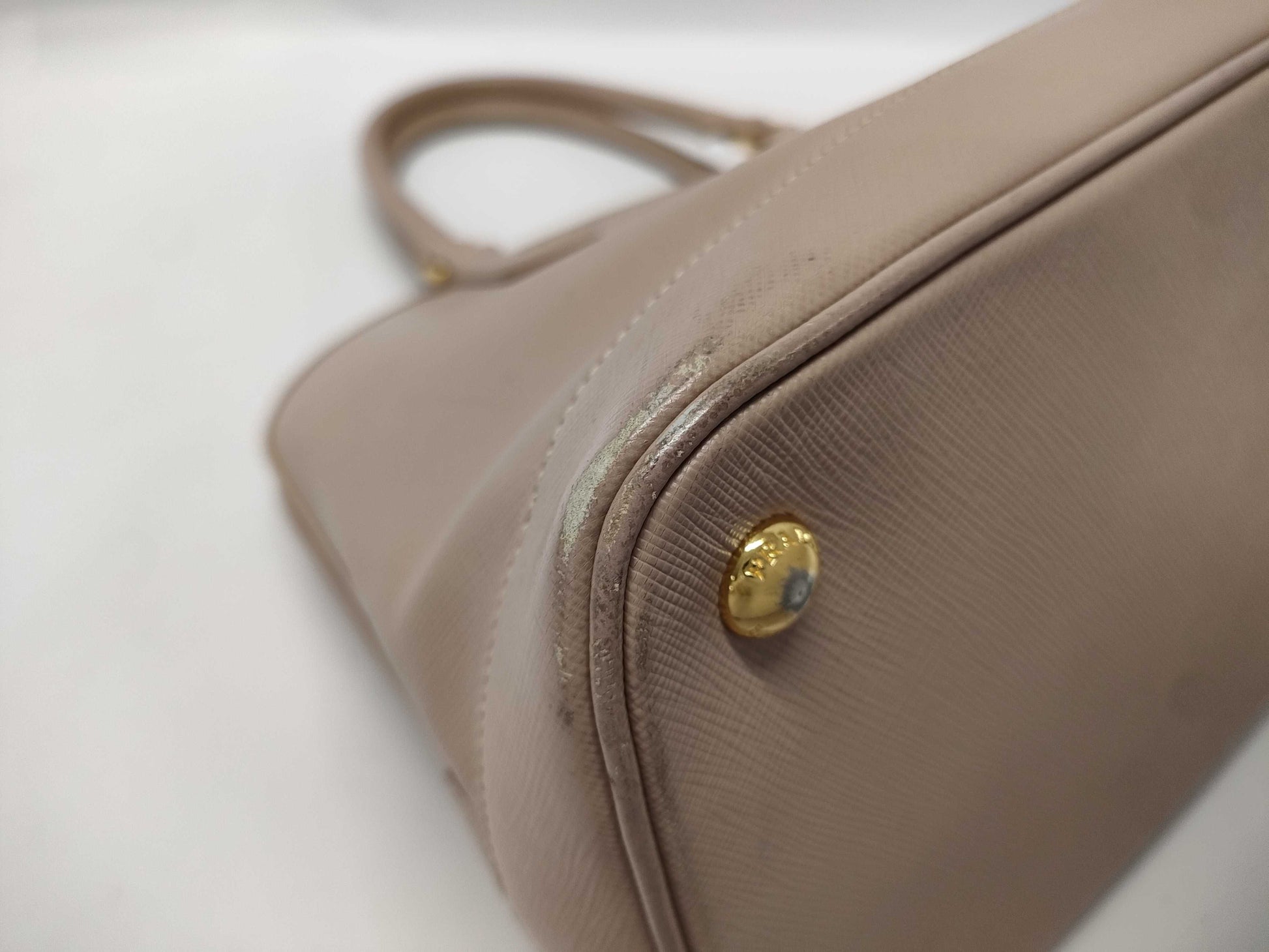 PRADA PRADA Logo Plate Saffiano 2-Way Handbag