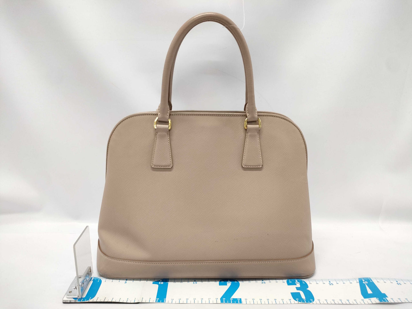 PRADA PRADA Logo Plate Saffiano 2-Way Handbag