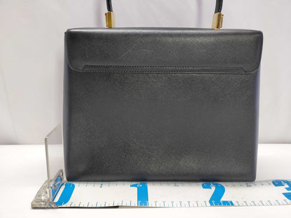 Salvatore Ferragamo Gancini Ferragamo Gancini 2-way leather black handbag