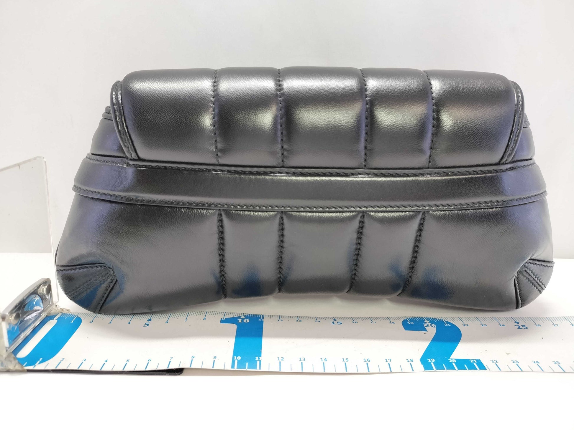 GUCCI Shoulder Bag, Horsebit, Black Calfskin, 764339