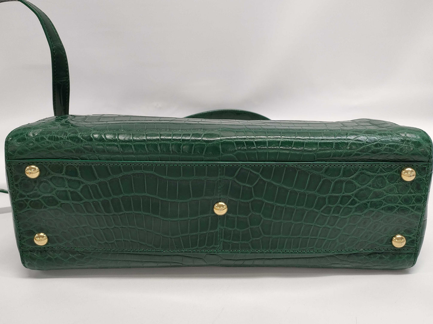 FENDI FENDI Peekaboo Crocodile Shoulder Bag