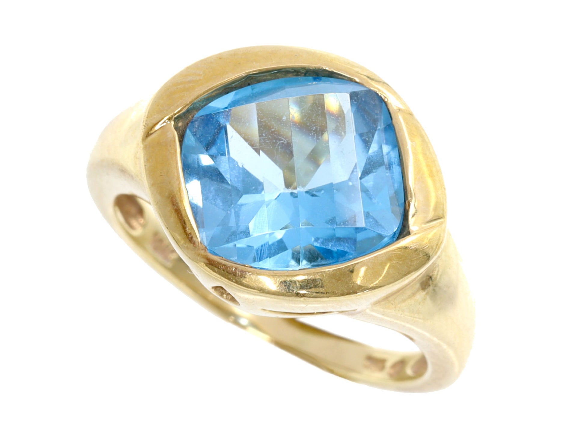 Blue Topaz K10 4.4g Ring 