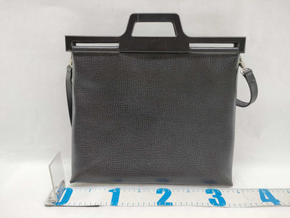 LOEWE Wood Handle Tote Bag, 2-Way Leather, Black Handbag