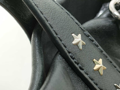 JIMMY CHOO Sophia 2-way handbag, leather, studded, black tote bag