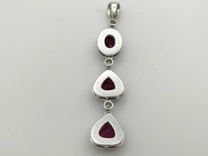 R1.04ct/1.41ct/1.37ct D0.13ct/0.12ct/0.12ct PT900 8.6g Pendant Top 