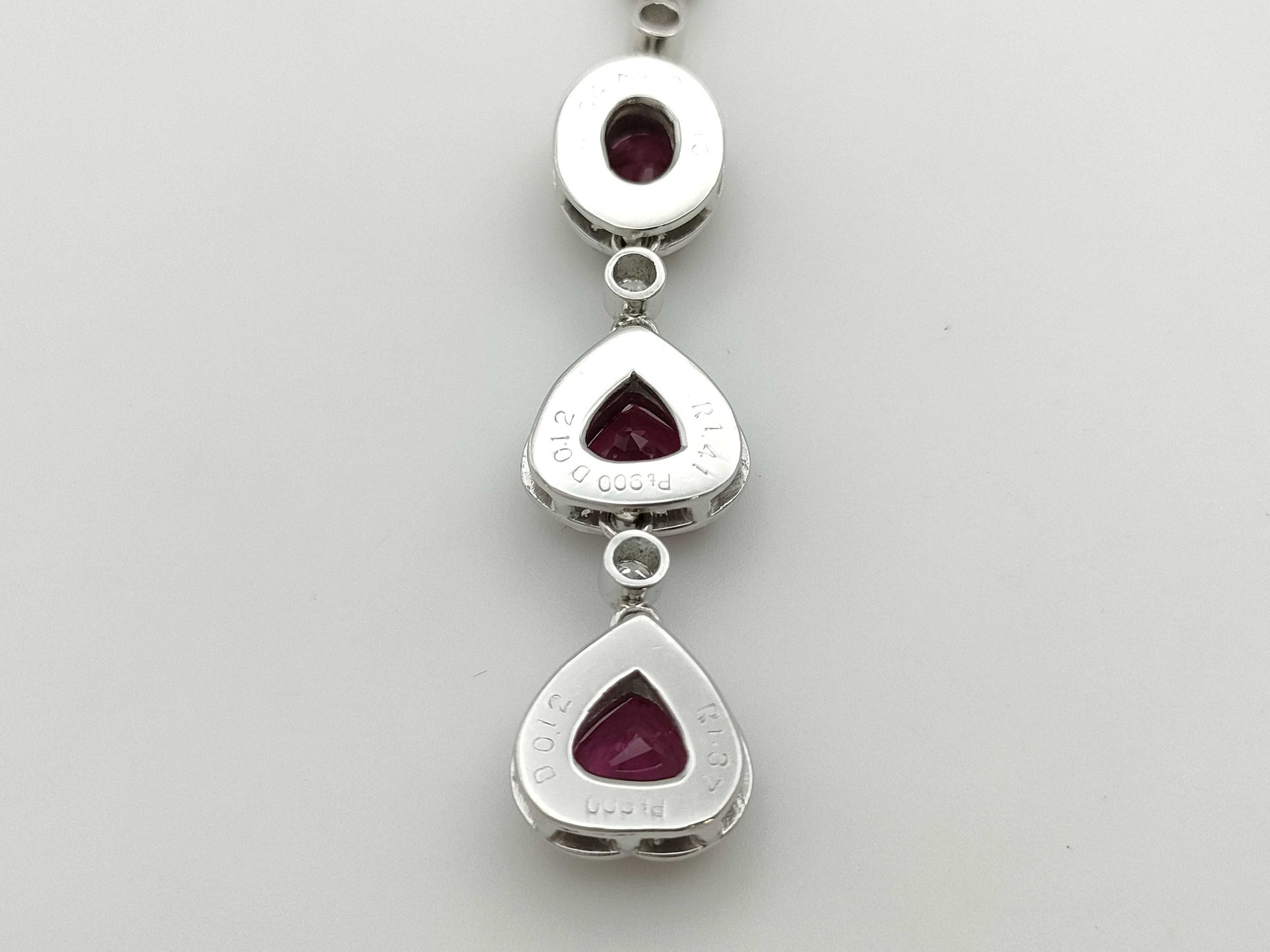 R1.04ct/1.41ct/1.37ct D0.13ct/0.12ct/0.12ct PT900 8.6g Pendant Top 