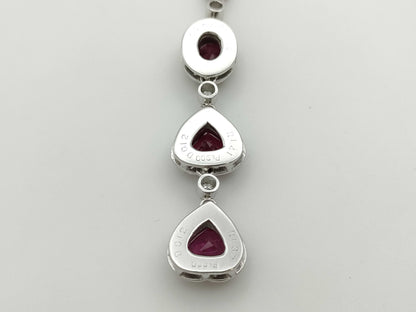 R1.04ct/1.41ct/1.37ct D0.13ct/0.12ct/0.12ct PT900 8.6g Pendant Top 