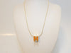 HERMES H Cube Orange Necklace Necklace