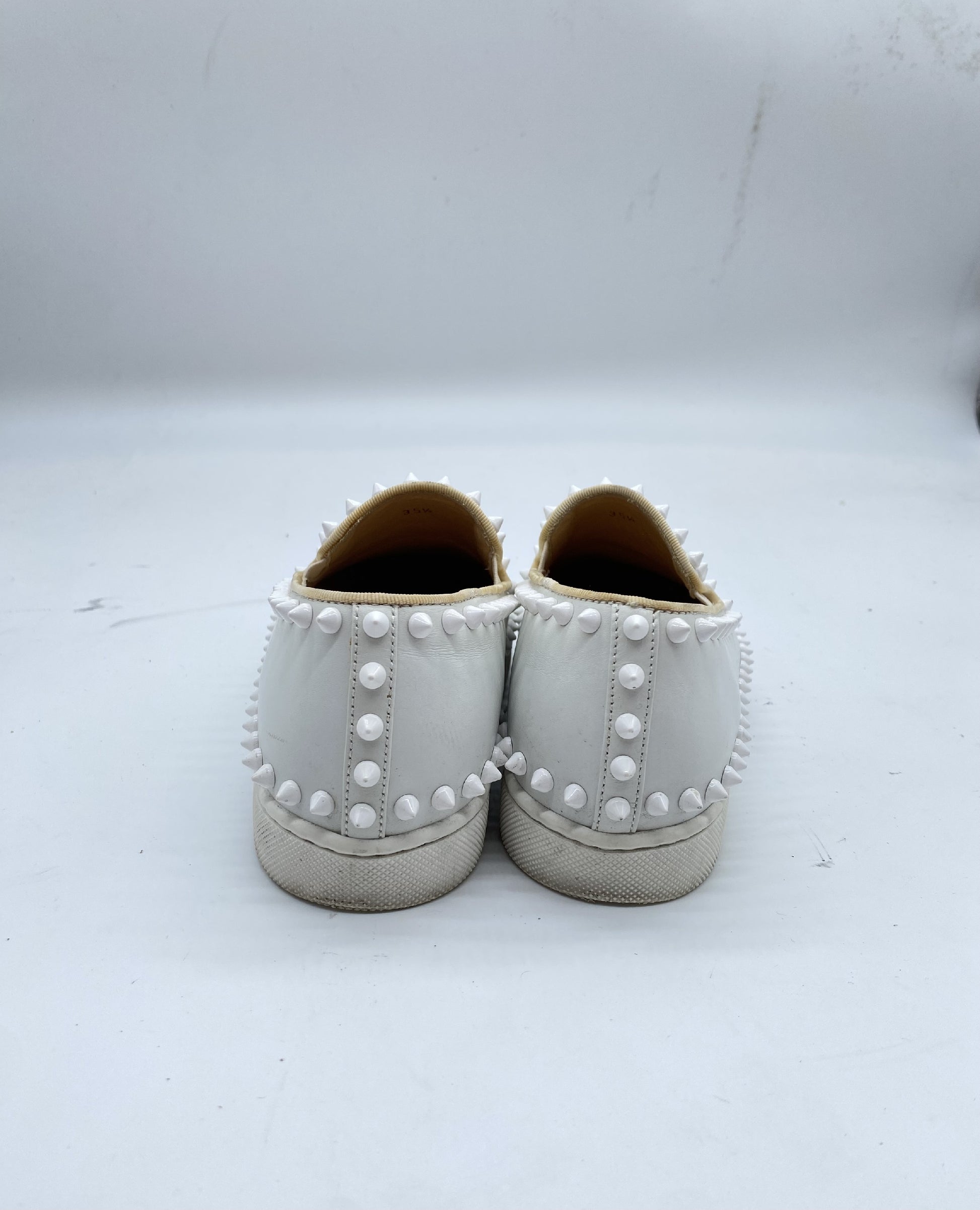 Christian Louboutin Studded Sneakers, Size 35.5, Loafers