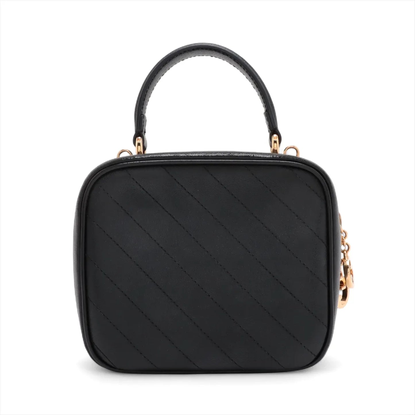 GUCCI Blondie Leather 2-Way Handbag, Black, 744434, Shoulder Bag