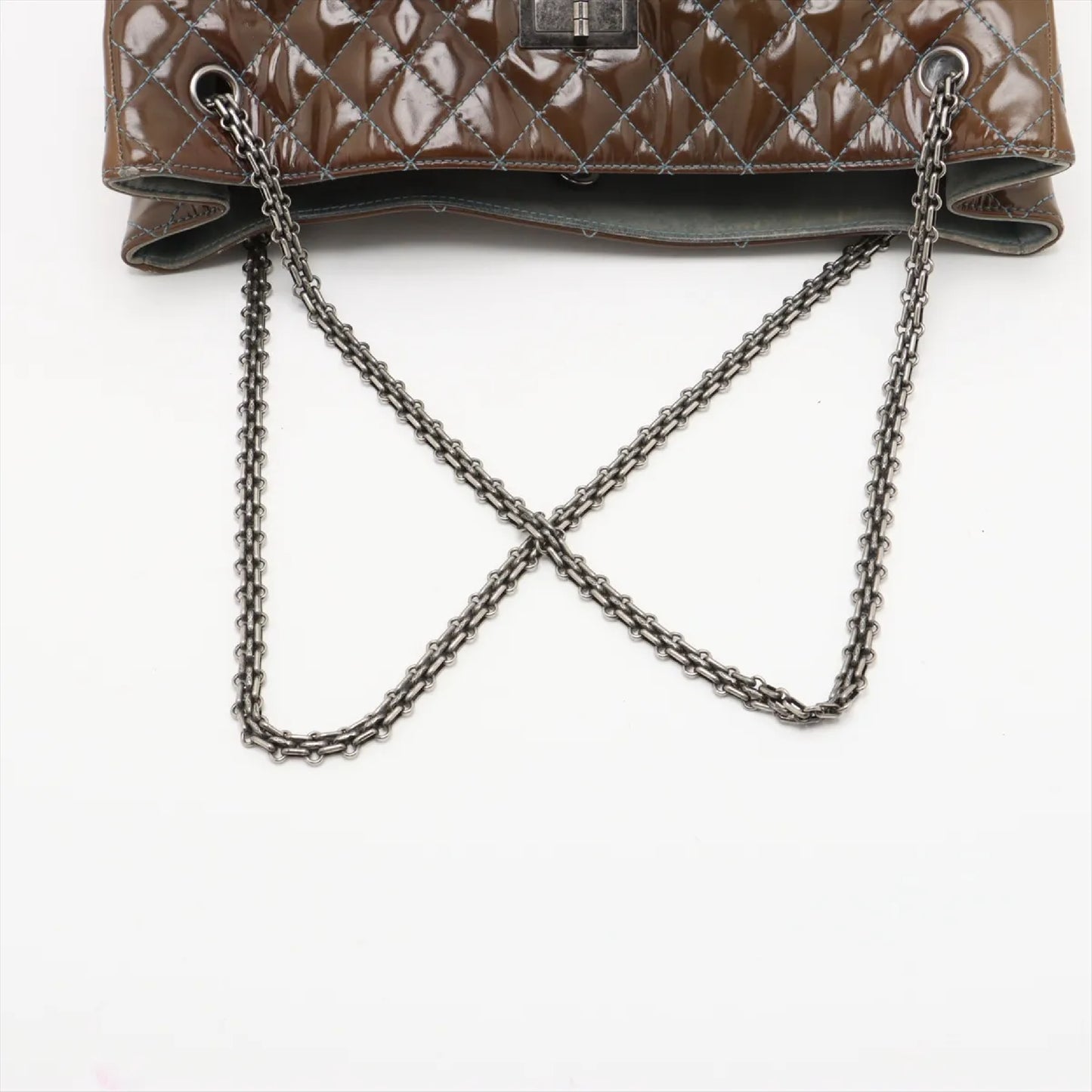 CHANEL Matelasse 2.55 Patent Leather Chain Tote Bag, 15 Series