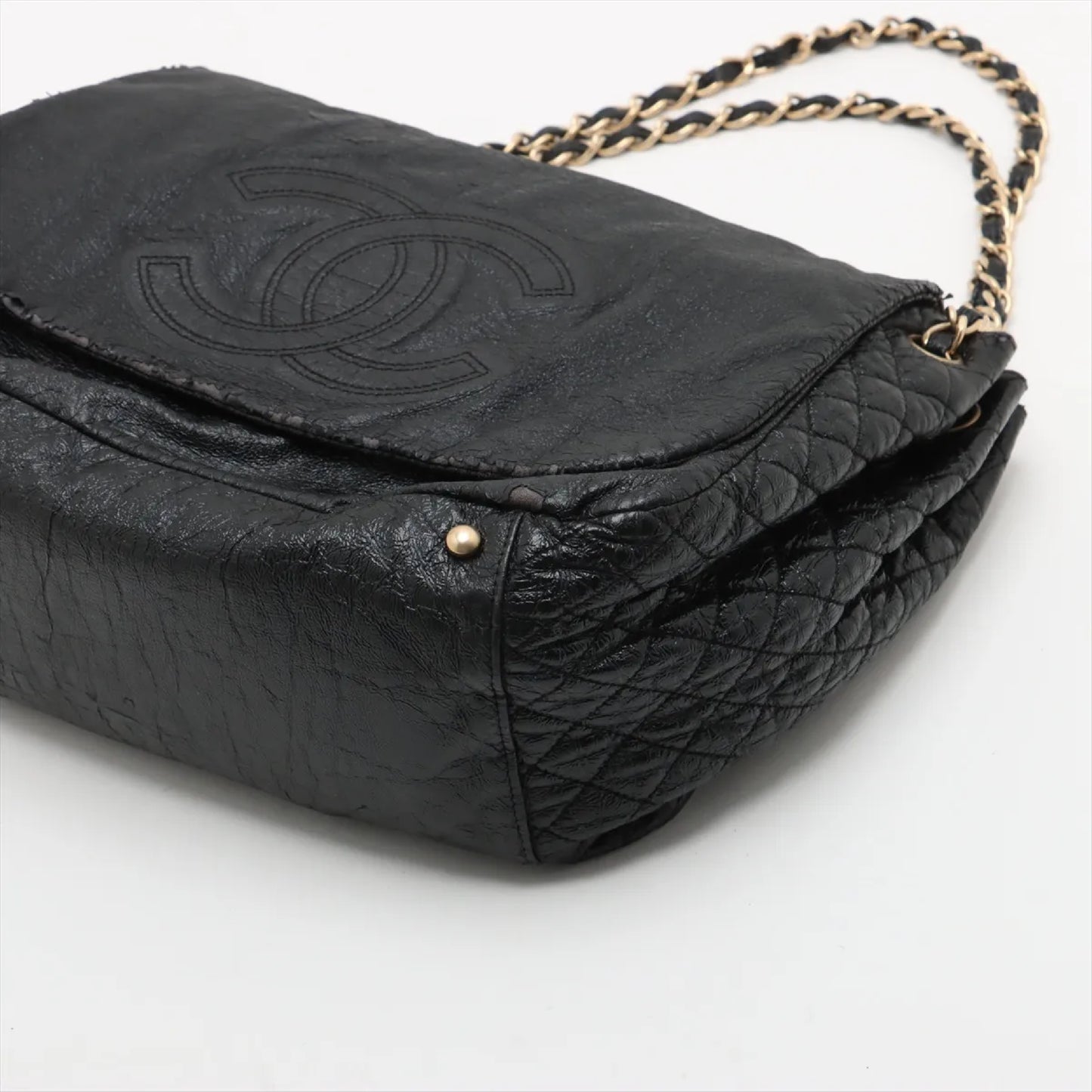 CHANEL Coco Mark Patent Leather Chain Shoulder Bag with Sticker and Card, No. 11, Dust Bag, Shoulder Bag