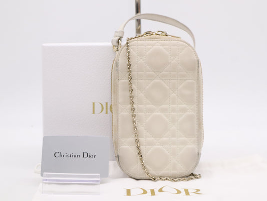 Dior Lambskin Phone Holder Shoulder Bag with Box and Bag